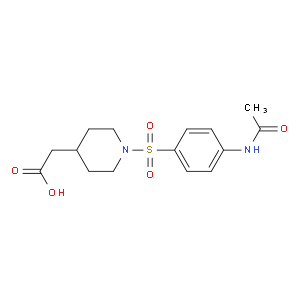 (1-{[4-(acetylamino)phenyl]sulfonyl}piperidin-4-yl)acetic acid