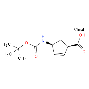 (1r,4s)-4-(tert-butoxycarbonylamino)cyclopent-2-enecarboxylic acid