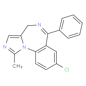 8-chloro-1-methyl-6-phenyl-4H-benzo[f]imidazo[1,5-a][1,4] diazepine
