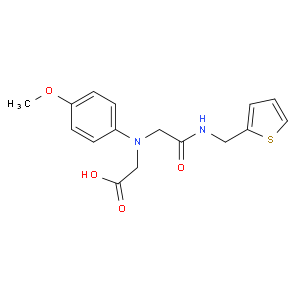 ((4-methoxyphenyl){2-oxo-2-[(2-thienylmethyl)-amino]ethyl}amino)acetic acid