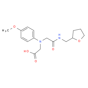((4-methoxyphenyl){2-oxo-2-[(tetrahydrofuran-2-ylmethyl)amino]ethyl}amino)acetic acid