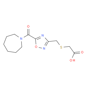 ({[5-(azepan-1-ylcarbonyl)-1,2,4-oxadiazol-3-yl]-methyl}thio)acetic acid